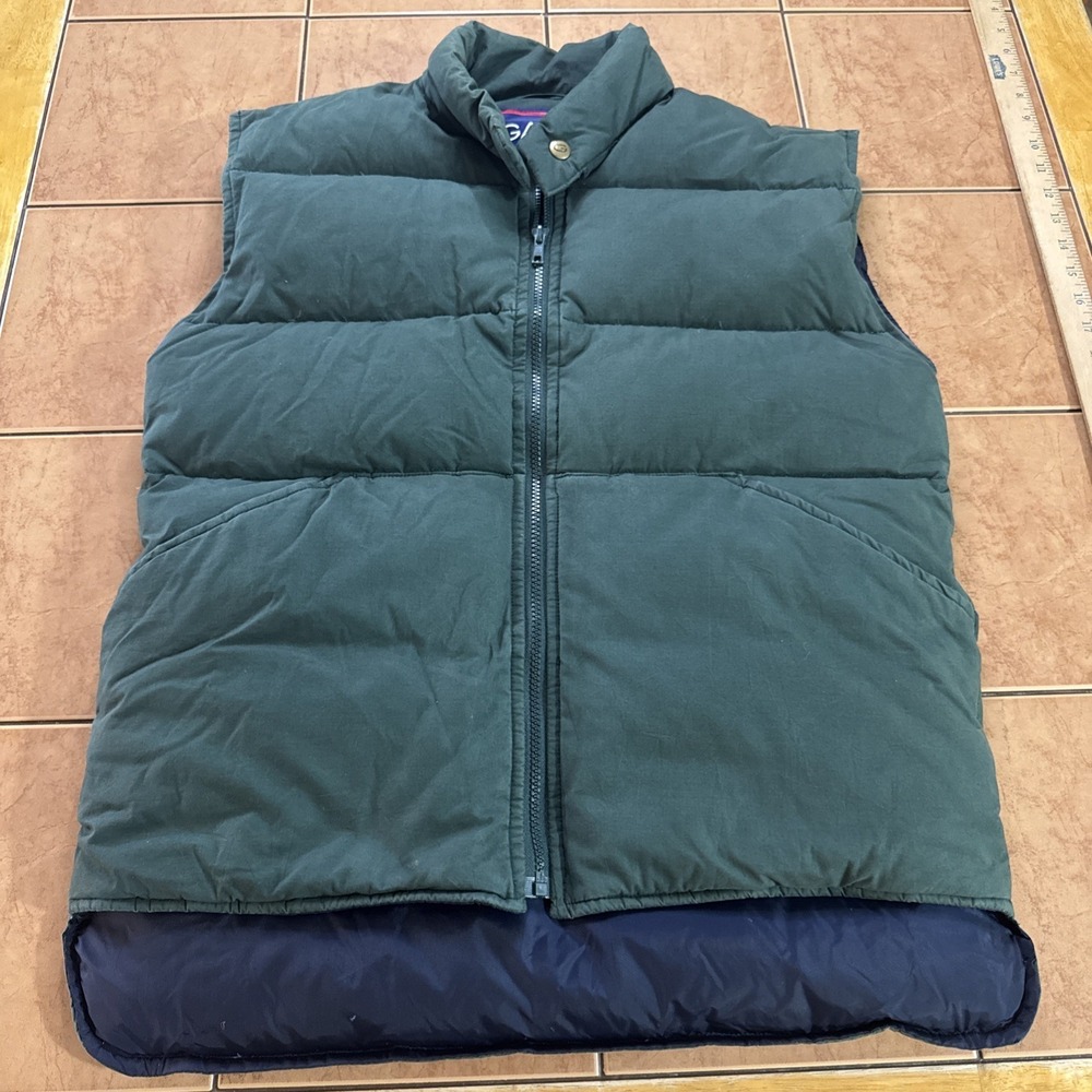 Gant Gilet Vest Mens Size Medium Green Down Feather Filled Body Puffer Jacket